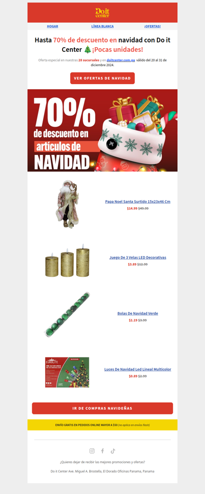 🎅🏼 AHORA HASTA 70% de Descuento en Navidad