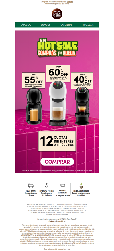 Tu nueva cafetera está acá 😊 Hasta 60% OFF