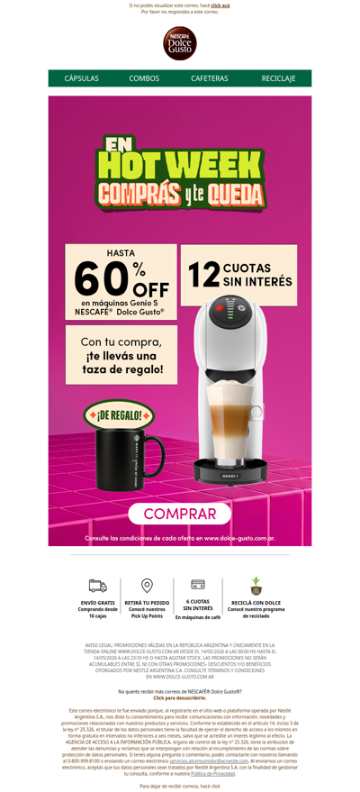 Tu cafetera nueva + taza de regalo 🎁 ¡Quedan pocas unidades! Apurate 🏃‍♀️​