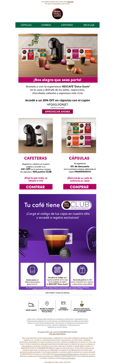 🎁 Tenés 30% OFF en tu primera compra