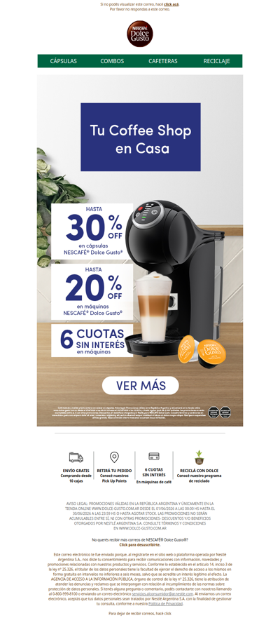 20% OFF en máquinas + 6 cuotas sin interés ✨