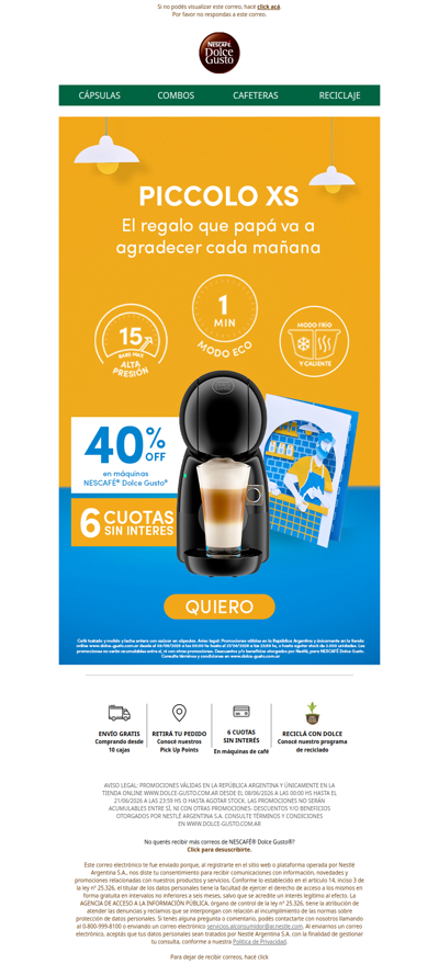 La Piccolo XS ✨ el regalo perfecto para el Día del Padre