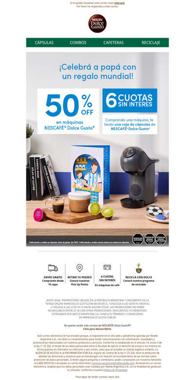 Para el campeón de la casa 🏆  50% OFF en máquinas + 6 cuotas sin interés 💳​