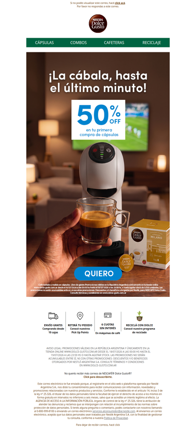 Prepará la cábala para la final ☕🇦🇷 Hasta 50% OFF