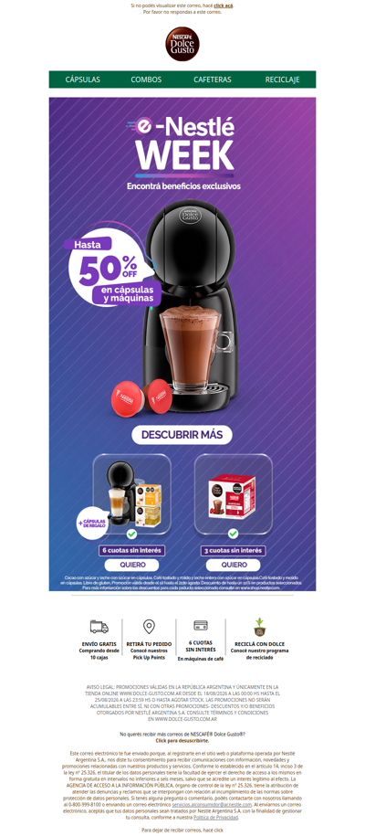 🔥 Hasta 50% OFF + cápsulas de regalo con tu máquina ☕