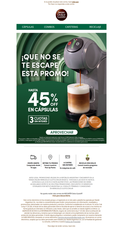 Starbucks Days ya termina 🚨 Aprovechá hoy hasta 45% OFF en cápsulas 🔥
