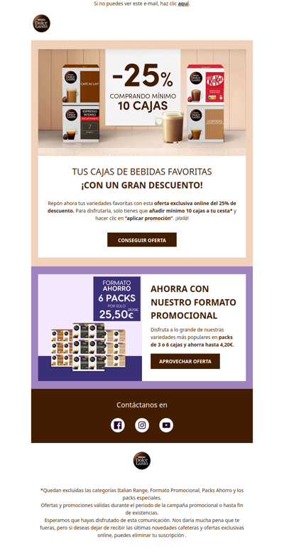 ¡25% de DESCUENTO en cápsulas! 🤩 Por tiempo limitado