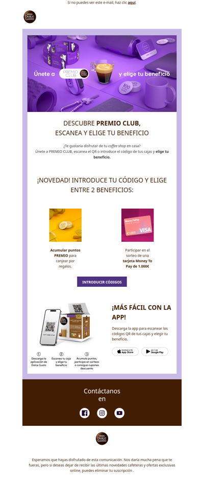 Premios y sorteos: ¡PREMIO CLUB te espera!