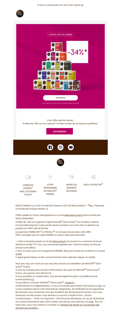 Bénéficiez de l'offre café de l'année ✨