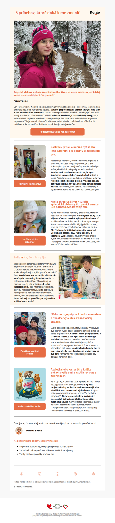 🧡 Mladú Natálku zachytil vlak. Teraz potrebuje našu pomoc.