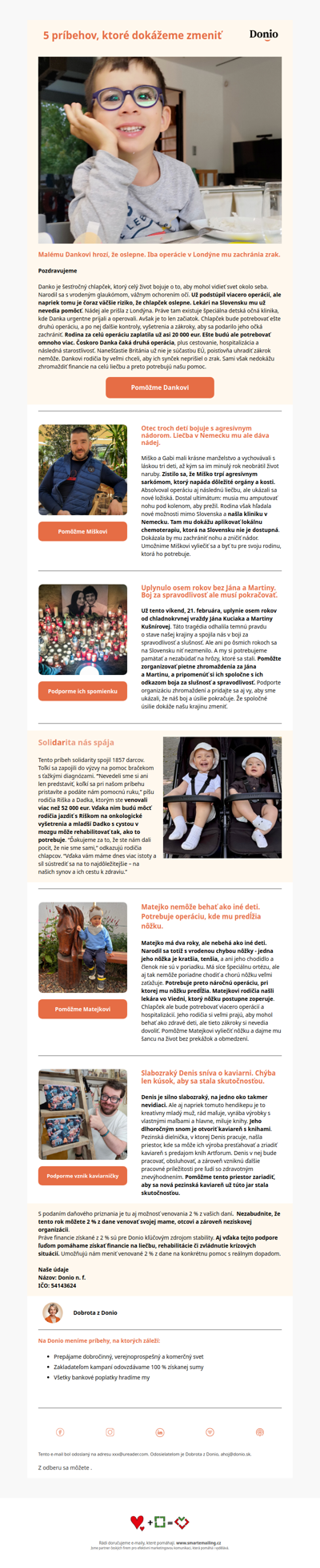 🧡 Malému Dankovi hrozí, že oslepne