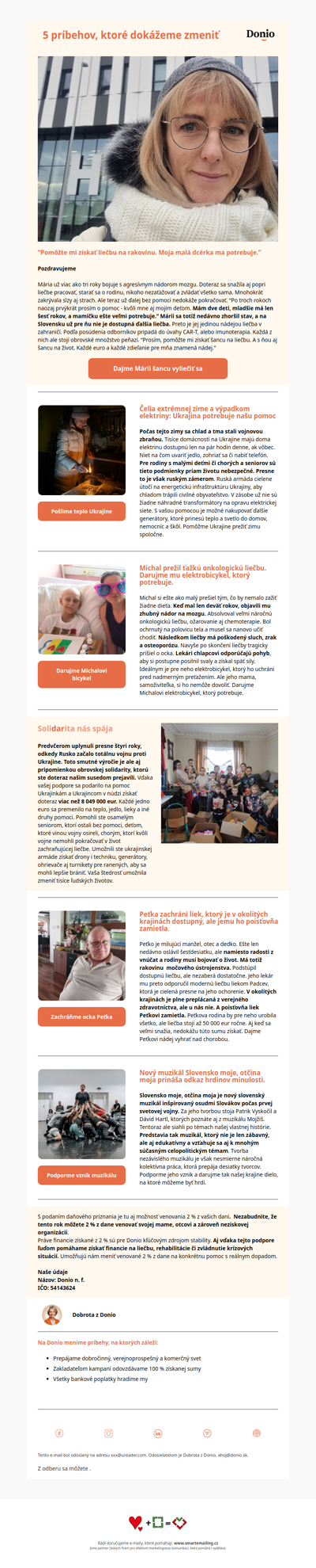 Mária bojuje s agresívnym nádorom