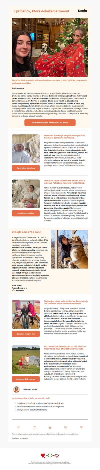 Ninka prišla o celú svoju rodinu. Ostali jej len dlhy