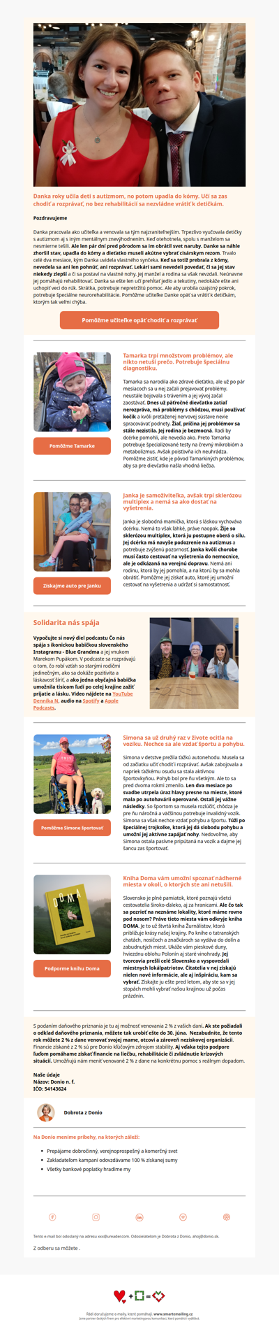 🧡 Danka roky učila deti s autizmom. Potom upadla do kómy