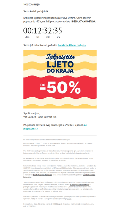 Pažnja! ZADNJI SATI: do -50% + besplatna dostava na SVE