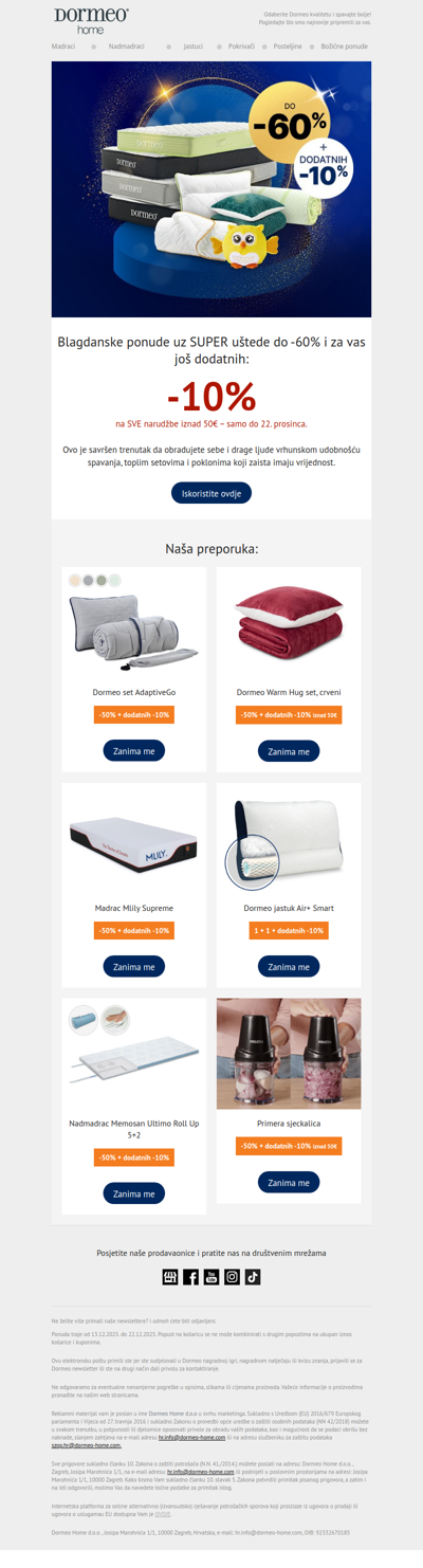 🎄 Blagdanske ponude uz SUPER uštede do -60% i dodatnih -10%