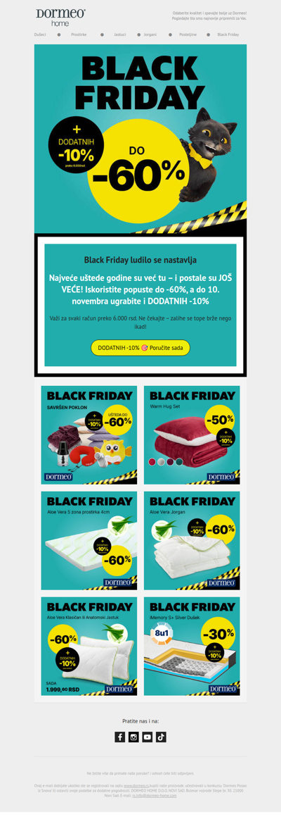 ⚫ Black Friday ludilo se nastavlja: DODATNIH -10%!