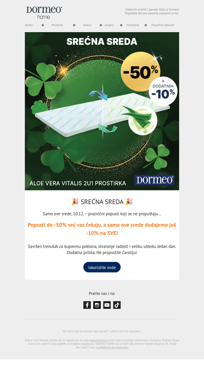 SREĆNA SREDA – praznični popusti koji se ne propuštaju!