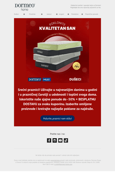 🎄 Srećni praznici! POKLON besplatna dostava!