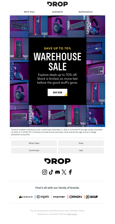 Save Big in the Warehouse Sale