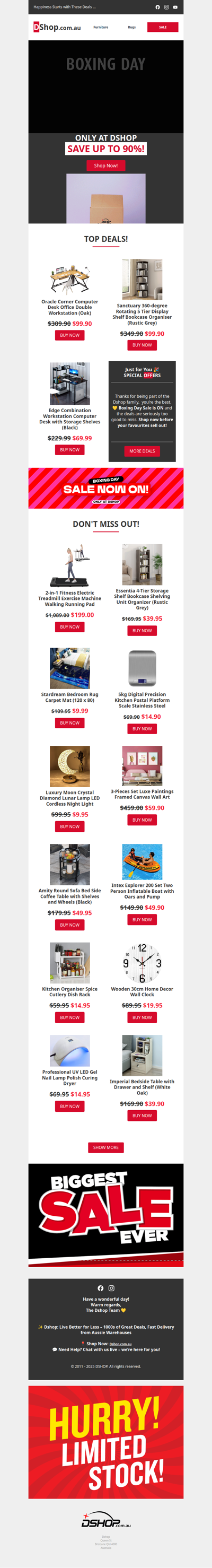 🚨 Boxing Day: Final Hours to Save Big