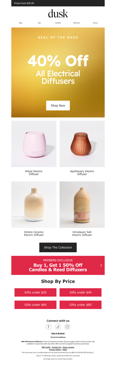 EARLY ACCESS 🔥 40% Off All Electrical Diffusers