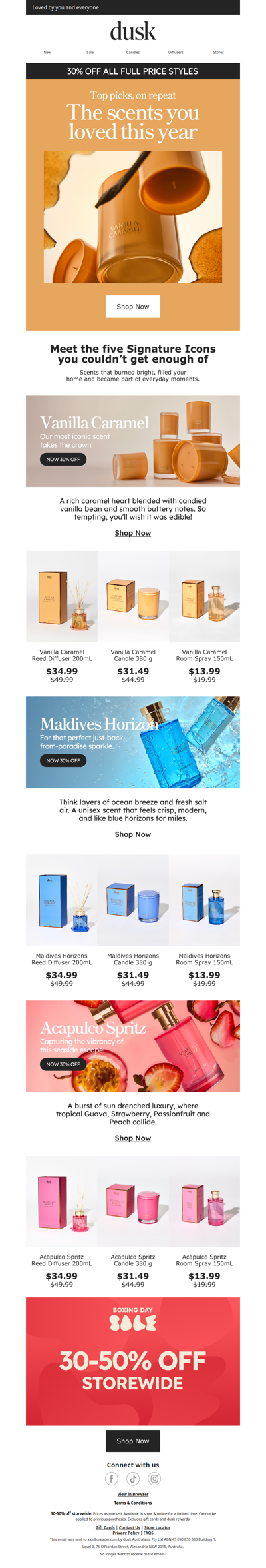 2025 Signature favourites NOW 30% OFF!