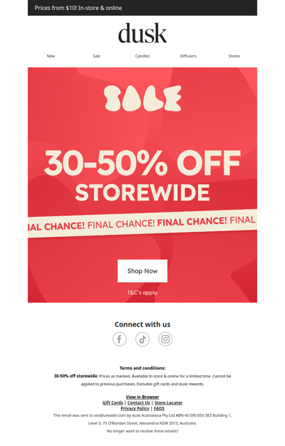 LAST CHANCE ⚡30-50% off is ending...