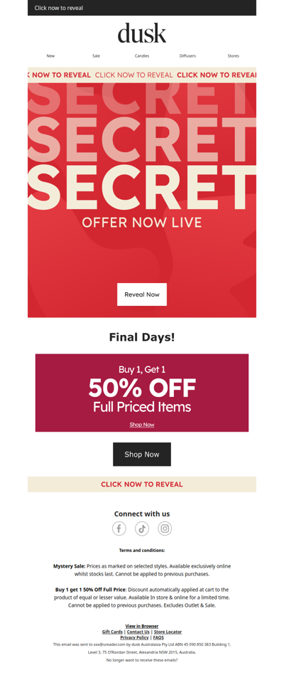 🚨 SECRET OFFER inside