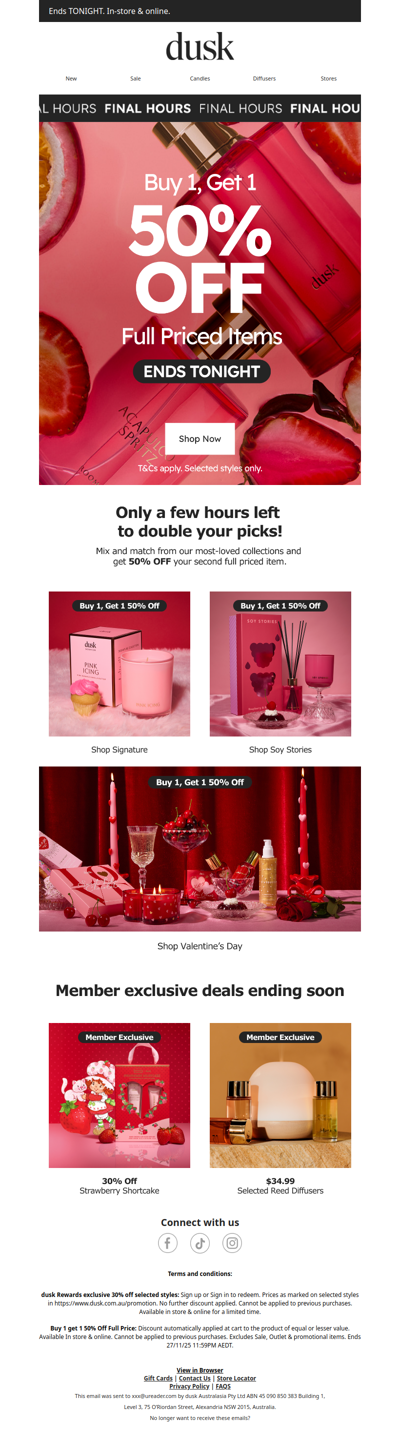 Last Call: 50% Off your second item ⌛