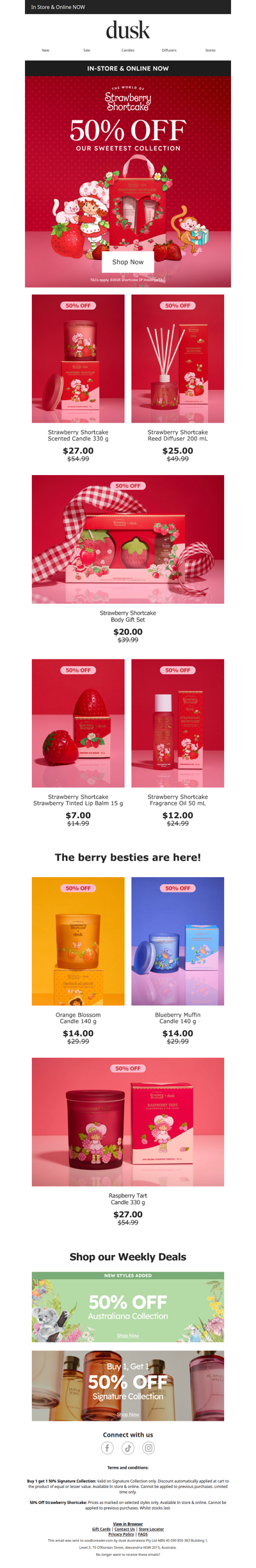 🍓NEW TO SALE: 50% Off Strawberry Shortcake Collection
