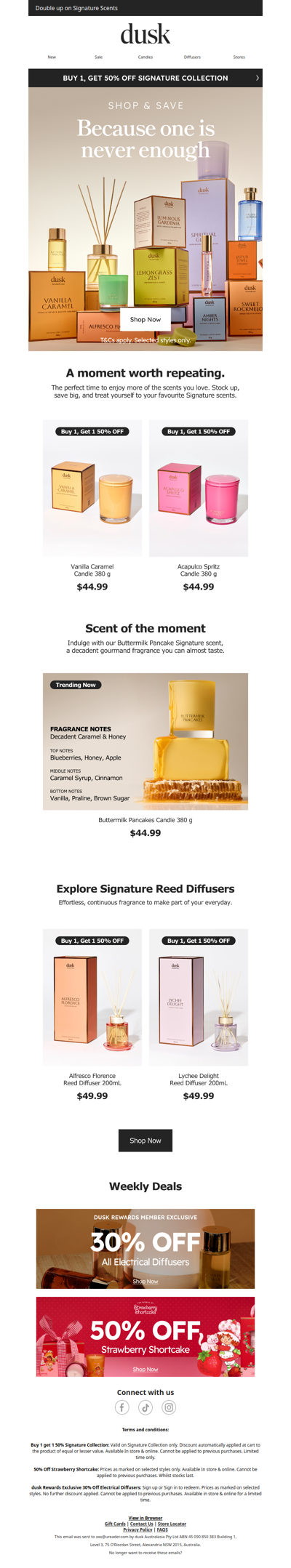 Save 50% on your 2nd Signature piece