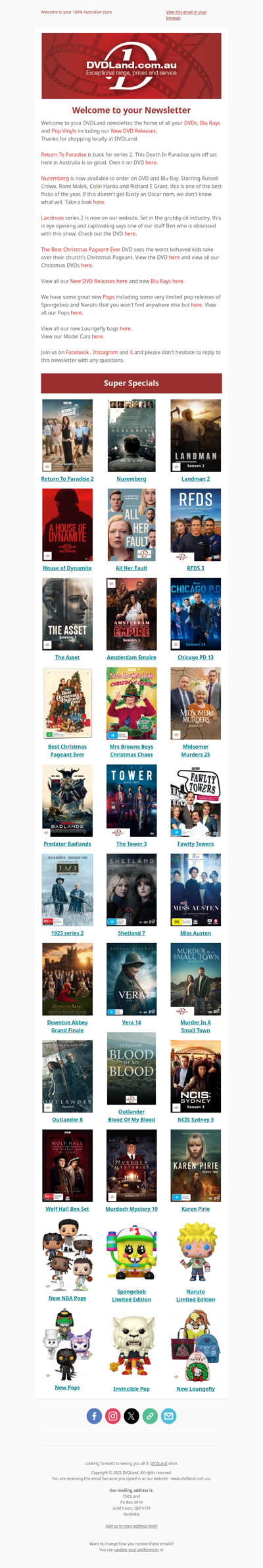 DVDLand Newsletter - Return To Paradise 2, Nuremberg, Landman 2 🛢️