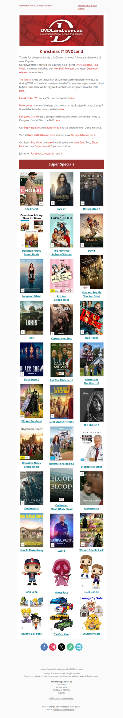 Christmas Gift Ideas + The Choral, SVU 27, Unforgotten 7, Kangaroo Island 🦘🎄