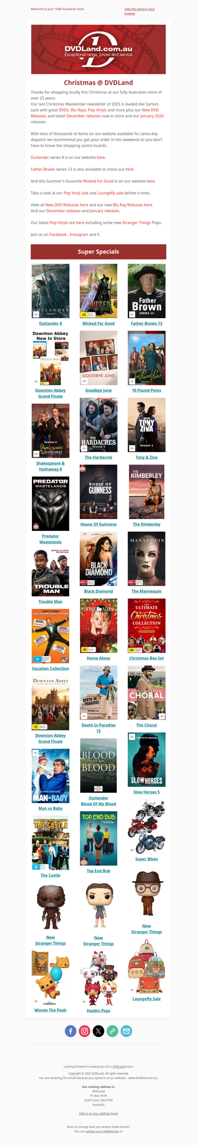 Christmas Weekender - Outlander 8, Wicked For Good, Father Brown 13 🎅🎁