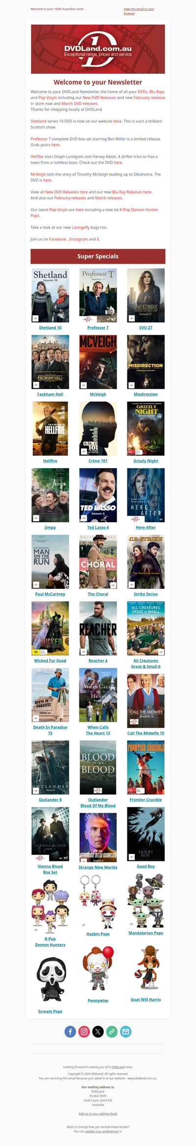 DVDLand Newsletter - Shetland 10, SVU 27, Professor T box set 🎓