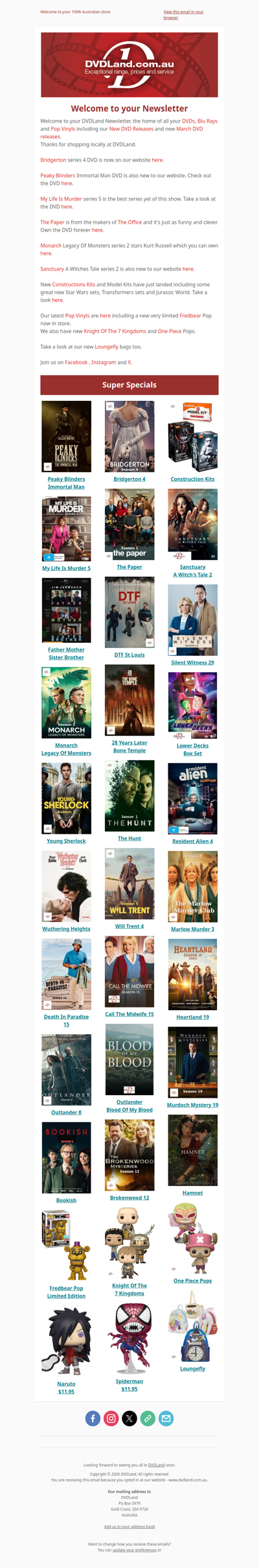 DVDLand Newsletter - Bridgerton 4, Peaky Blinders Immortal Man, New Construction Kits 🏗️