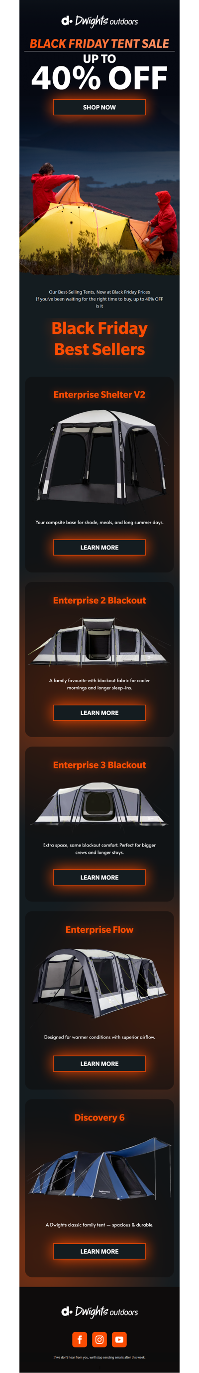 🏕️ Don’t Miss Our Black Friday Tent Extravaganza!