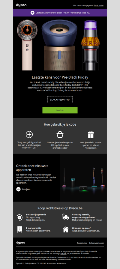 ⚠️ sa, de countdown is begonnen. Mis de Pre-Black Friday-aanbiedingen niet!