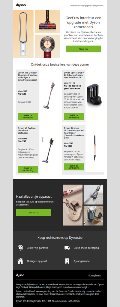 Geef uw interieur een upgrade met Dyson zomerdeals