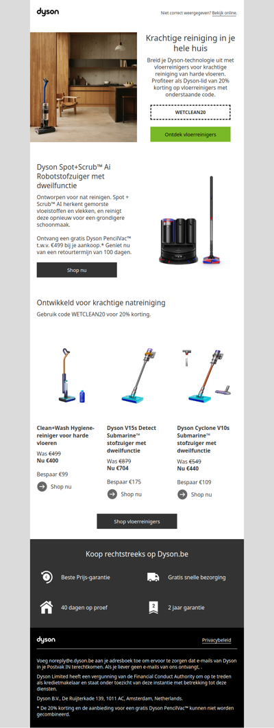 Verfris je huis met Dyson vloerreinigers