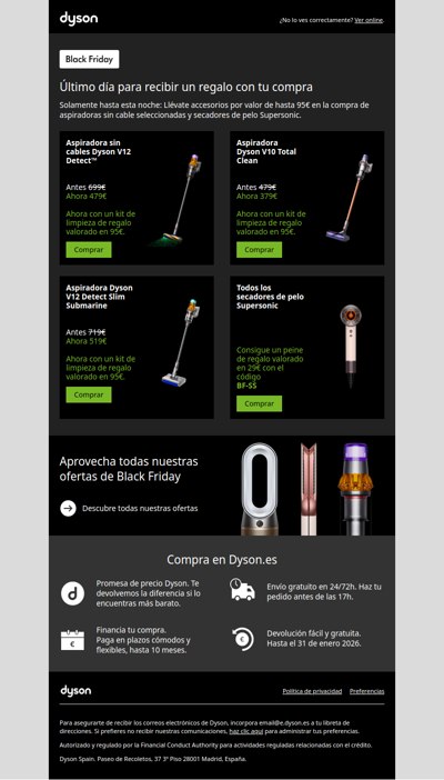 Último día para para recibir un regalo con tu compra