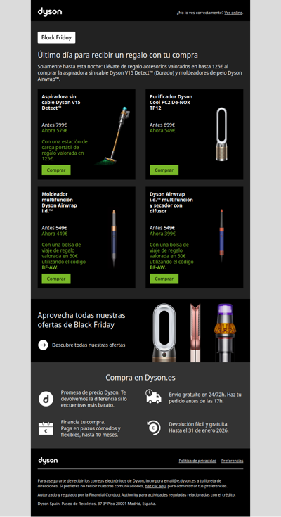 Último día para para recibir un regalo con tu compra