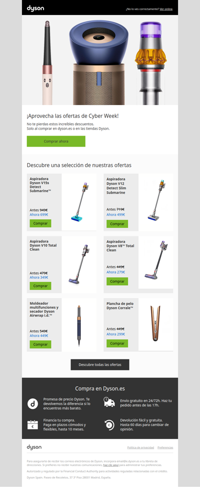 Las ofertas de Cyber Week de Dyson ya están aquí