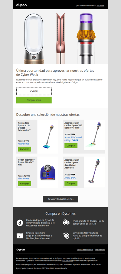 Último día para aprovechar nuestras ofertas de Cyber Week