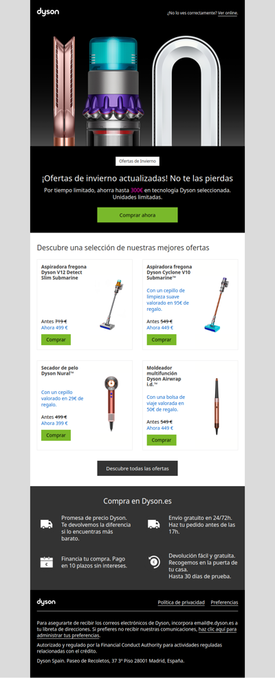 ¡Ofertas de invierno actualizadas!