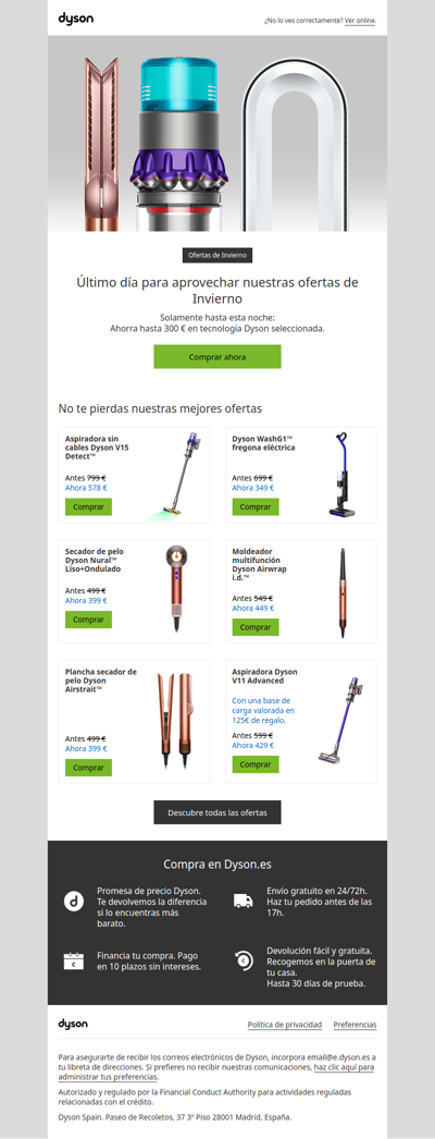 Ofertas de Invierno: ¡último día!