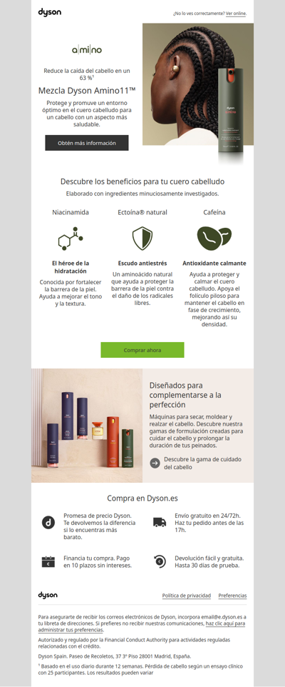 Reduce la caída del cabello en un 63 %¹