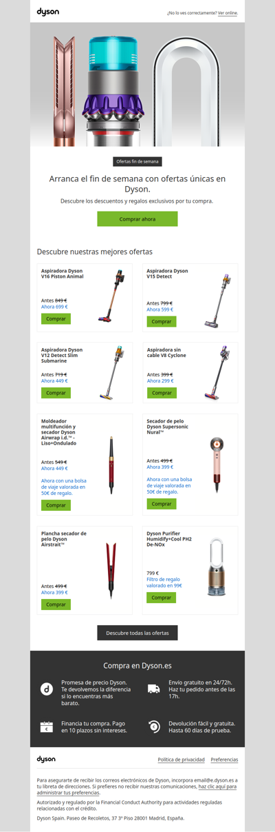 Solo este fin de semana: tus favoritos Dyson con oferta