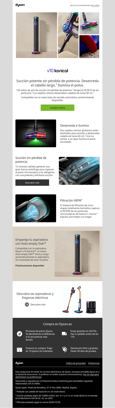 La tecnología Dyson v10 konical ya está aquí